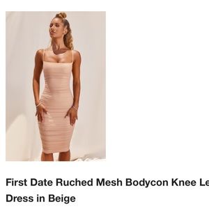 OhPolly First Date ruched mesh Body-con Dress NEVER WORN